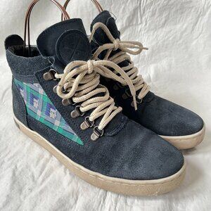 Inkkas Camping sneaker boots blue suede Star Wars Ewok womens 8 mens 6 high top